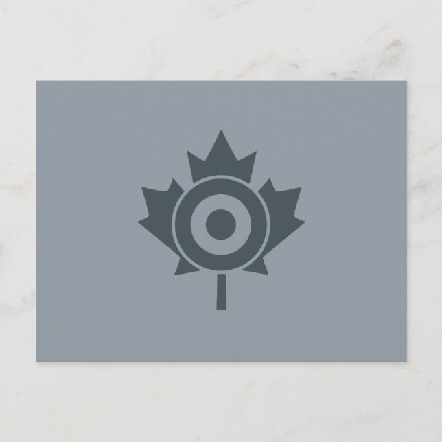 Carte Postale Rounde canadienne de la feuille d'érable Mod CANAD (Devant)