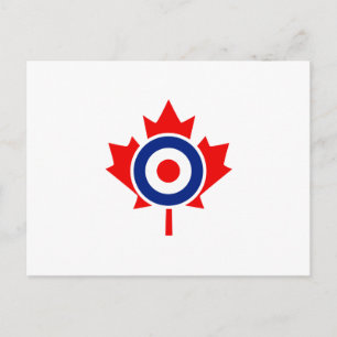 Carte Postale Rounde canadienne de la feuille d'érable Mod CANAD