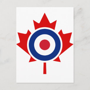 Carte Postale Roundel cible de hockey de curling de Mod Canada