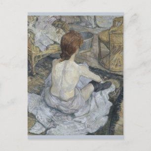 Carte Postale Rousse La Toilette par Henri de Toulouse-Lautrec