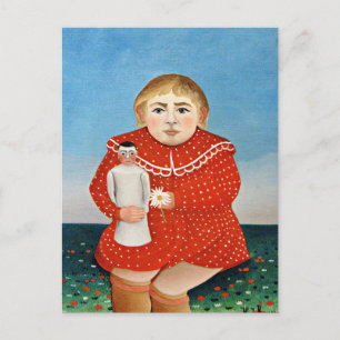Carte Postale Rousseau - Enfant à la poupée
