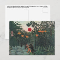 Rousseau - Paysage tropical, Indien et gorille