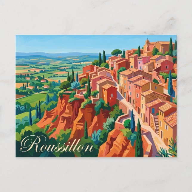 Carte Postale Roussillon France (Devant)