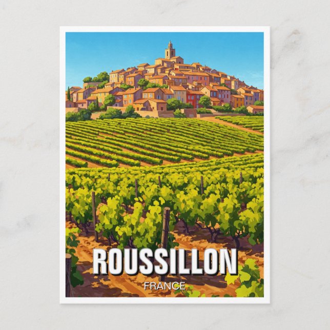 Carte Postale Roussillon France Travel (Devant)