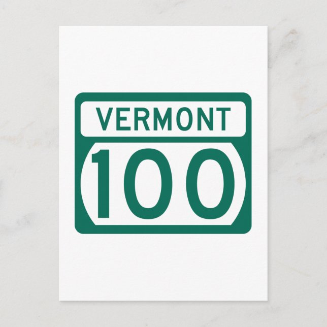 Carte Postale Route 100, Vermont, USA (Devant)