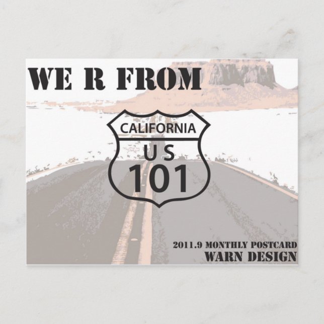 Carte Postale Route 101 (Devant)