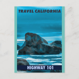 Carte Postale Route 101 Voyage d'époque en Californie