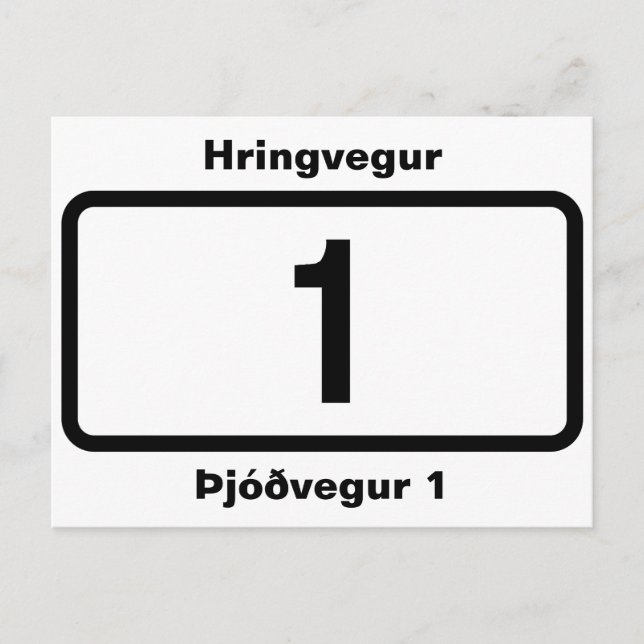 Carte Postale Route 1 (Õjóðvegur 1) Ring Road (Hringvegur) (Devant)