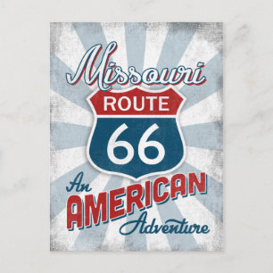Carte Postale Route 66 Amérique Vintage