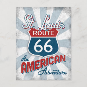 Carte Postale Route 66 Amérique Vintage Missouri