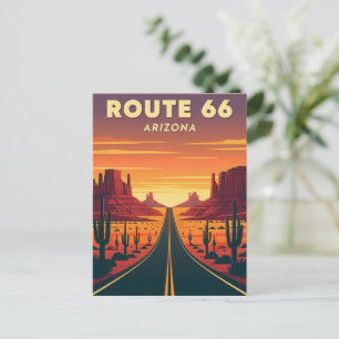 Carte Postale Route 66 Arizona Mother Road Voyage Rétro