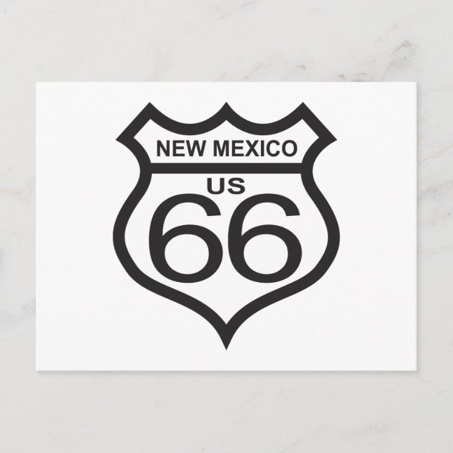 Carte Postale Route 66 du Nouveau-Mexique (Devant)