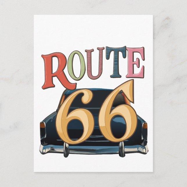 Carte Postale route 66-États-Unis  (Devant)