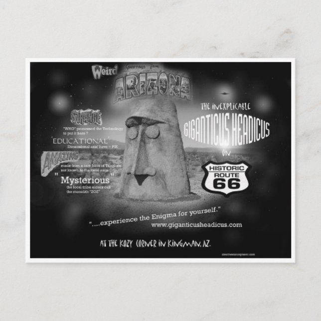 Carte Postale Route 66 Giganticus Headicus (Devant)