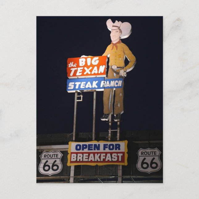 Carte Postale ROUTE 66 Texas TRAVEL POSTCARD (Devant)