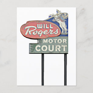 Carte Postale Route 66 Tulsa Will Rogers Motor Court