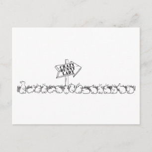 CARTE POSTALE ROUTE À LA FOU BUNNY LADY