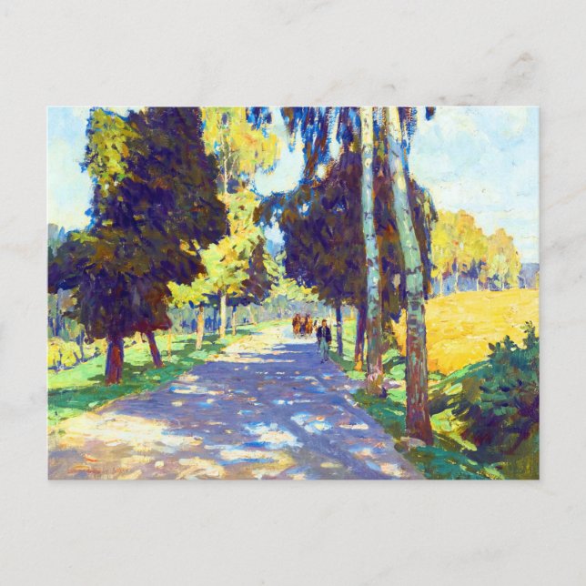 Carte Postale Route bordée d'arbres par Carl Moll (Devant)