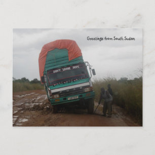 Carte postale Route boueuse