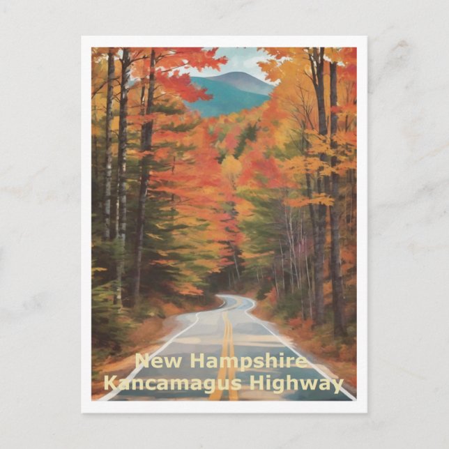 Carte Postale Route de Kancamagus en automne Art graphique (Devant)