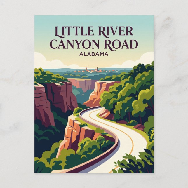 Carte Postale Route de Little River Canyon Alabama (Devant)