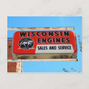 Carte Postale Route des signes vintage 66 Kingman Wisconsin