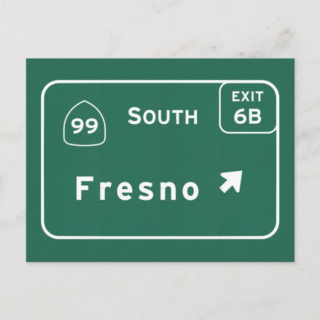 Carte Postale Route d'un état à un autre du sud de Fresno 99 la (Devant)