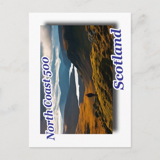Carte Postale route écossaise paysage (Devant)