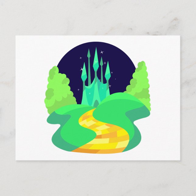 Carte Postale route en brique jaune (Devant)