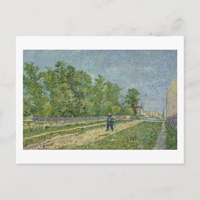 Carte Postale Route, Épaule paysanne, Art Plat Van Gogh (Devant)