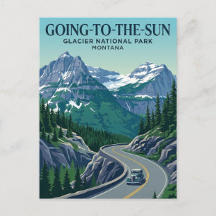 Carte Postale Route Going-to-the-Sun États-Unis