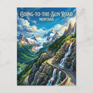 Carte Postale Route Going-to-the-Sun États-Unis