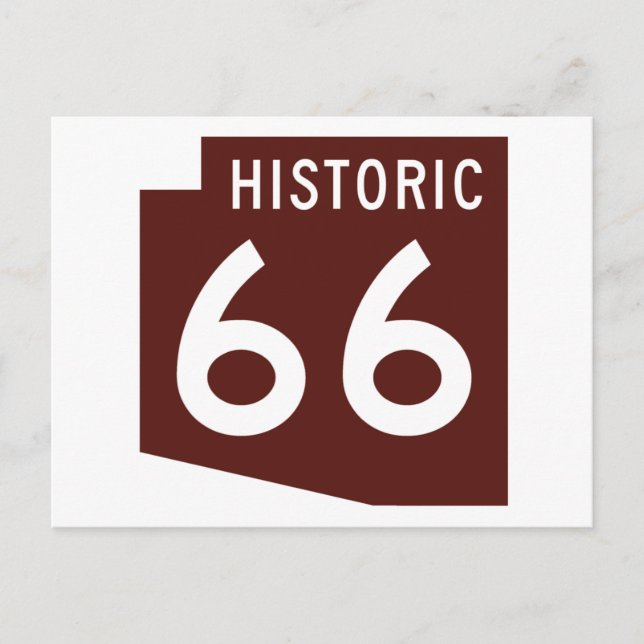 Carte Postale Route historique 66 - Arizona State Map (Devant)