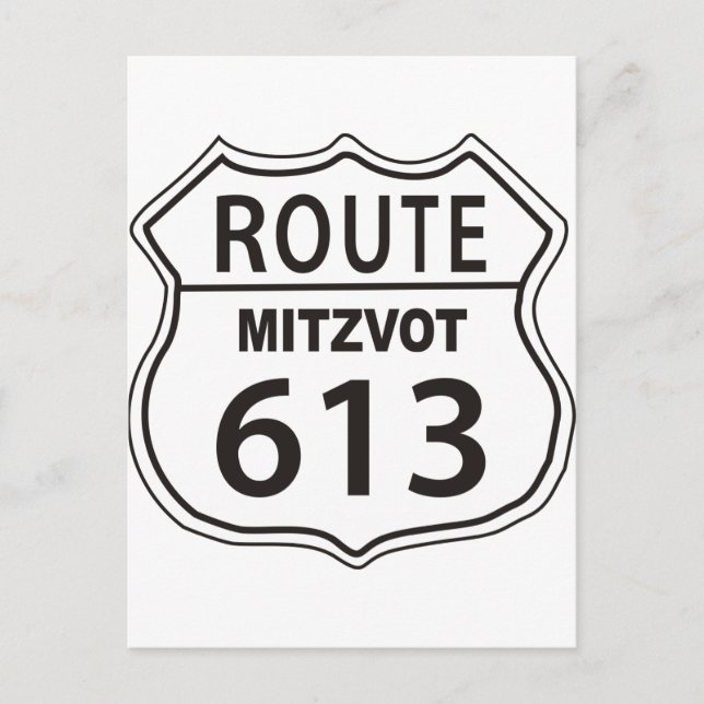 Carte Postale Route Mitzvot 613 (Devant)