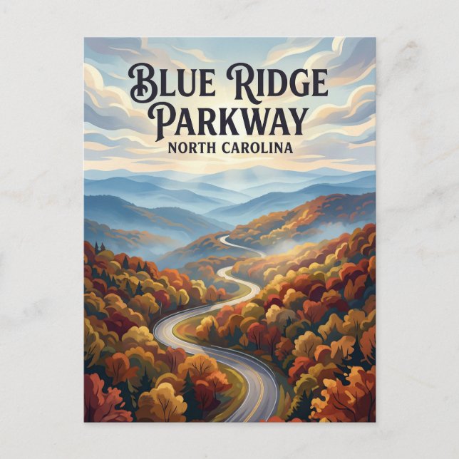 Carte Postale Route panoramique Blue Ridge États-Unis (Devant)