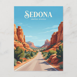 Carte Postale Route panoramique de Sedona Red Rock en Arizona
