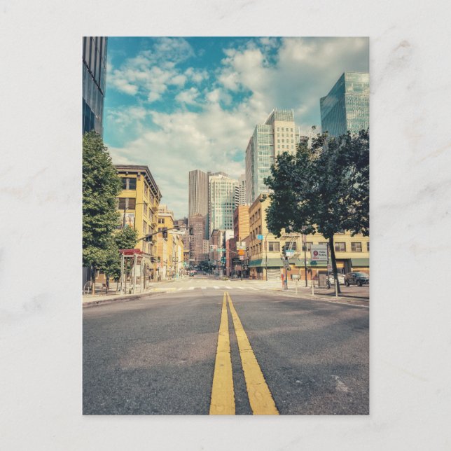 Carte Postale Route pour le centre-ville de San Francisco (Devant)