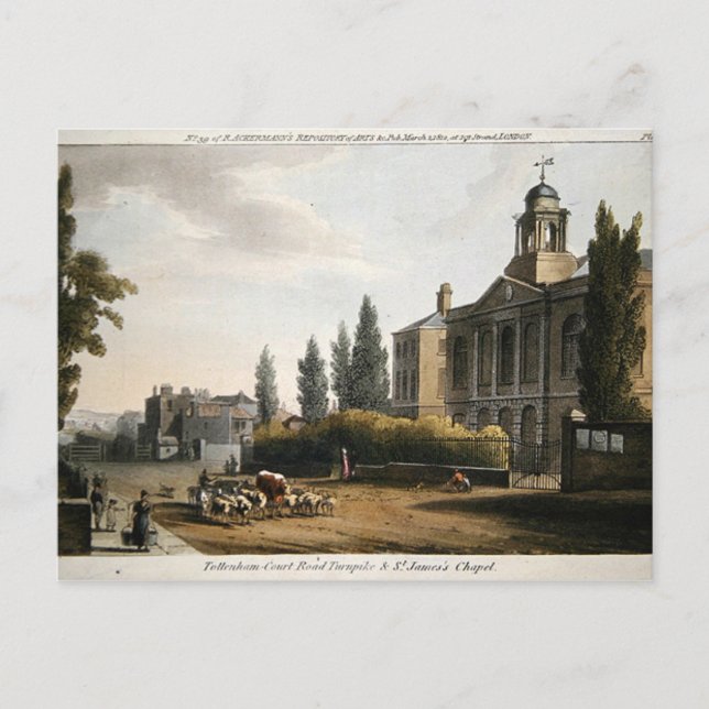 Carte Postale Route Tottenham Court Turnpike (Devant)