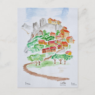 Carte Postale Route vers la forteresse de Corte   Corse, France
