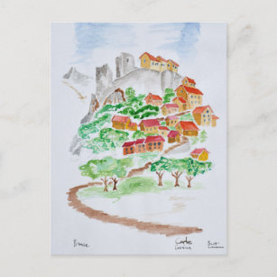 Carte Postale Route vers la forteresse de Corte   Corse, France