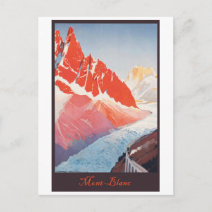 Carte Postale Route vers le Mont Blanc, voyage vintage