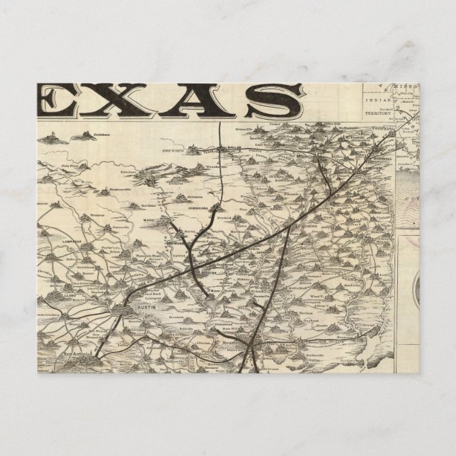 Carte Postale Route vers le Texas (Devant)