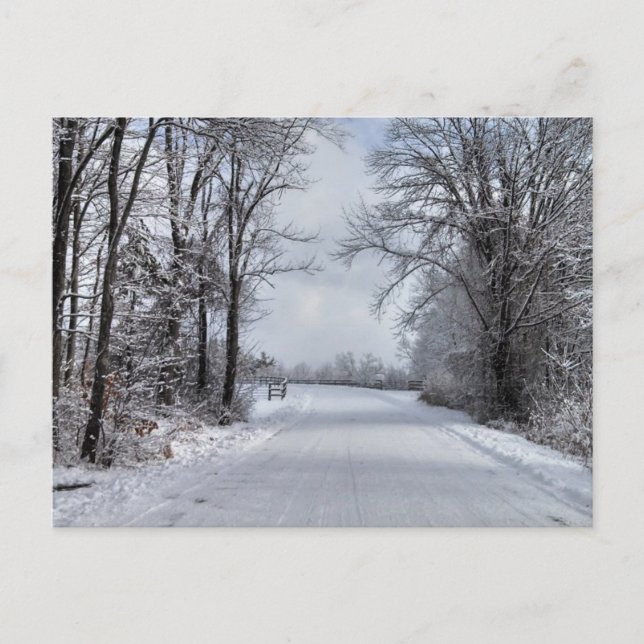 Carte Postale Route vers l'hiver (Devant)