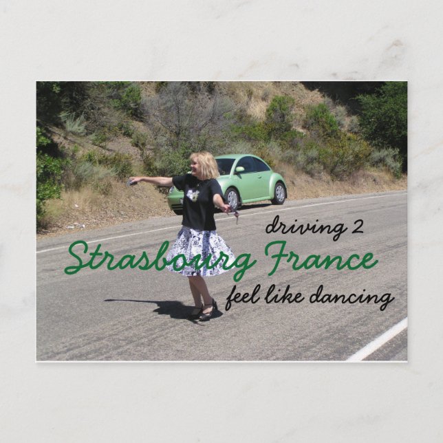Carte Postale Route vers Strasbourg France (Devant)