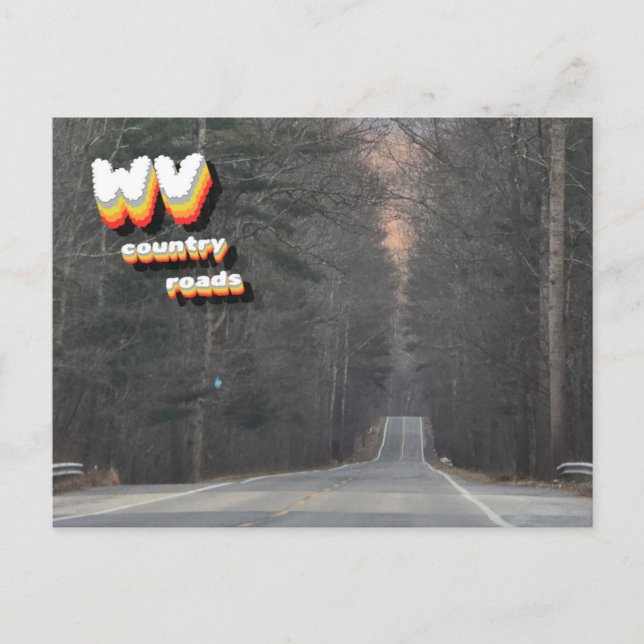 Carte Postale Routes de Campagne de WV (Devant)