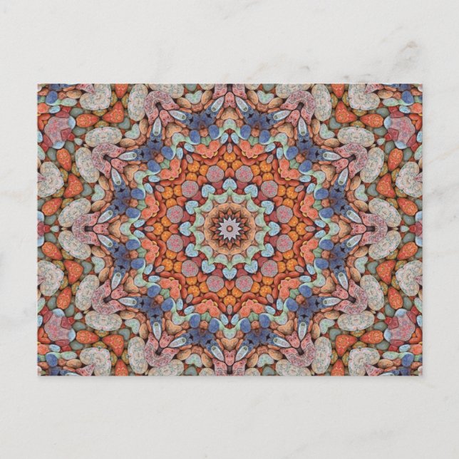 Carte Postale Routes rocheuses Rustique Orange Vintage Kaleidosc (Devant)