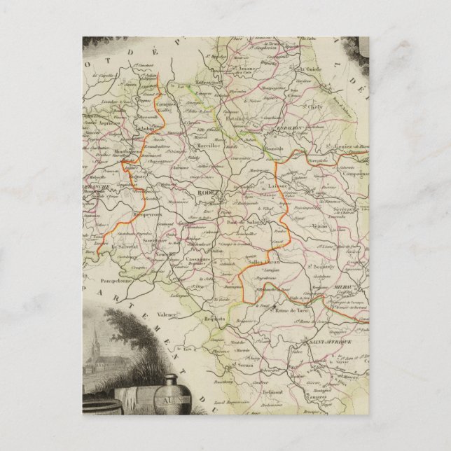 Carte Postale Routes, villes, villes (Devant)