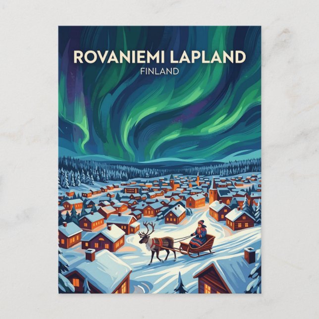 Carte Postale Rovaniemi Finlande (Devant)
