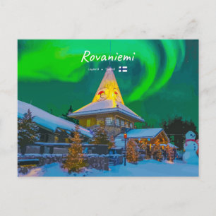Carte Postale Rovaniemi, Finlande - Aurore magique