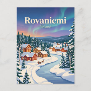 Carte Postale Rovaniemi, Finlande, hiver